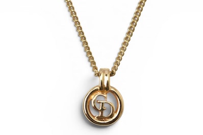 クリスチャンディオール ネックレス ヴィンテージ Christian Dior CDロゴ/サークル ゴールド【中古】
