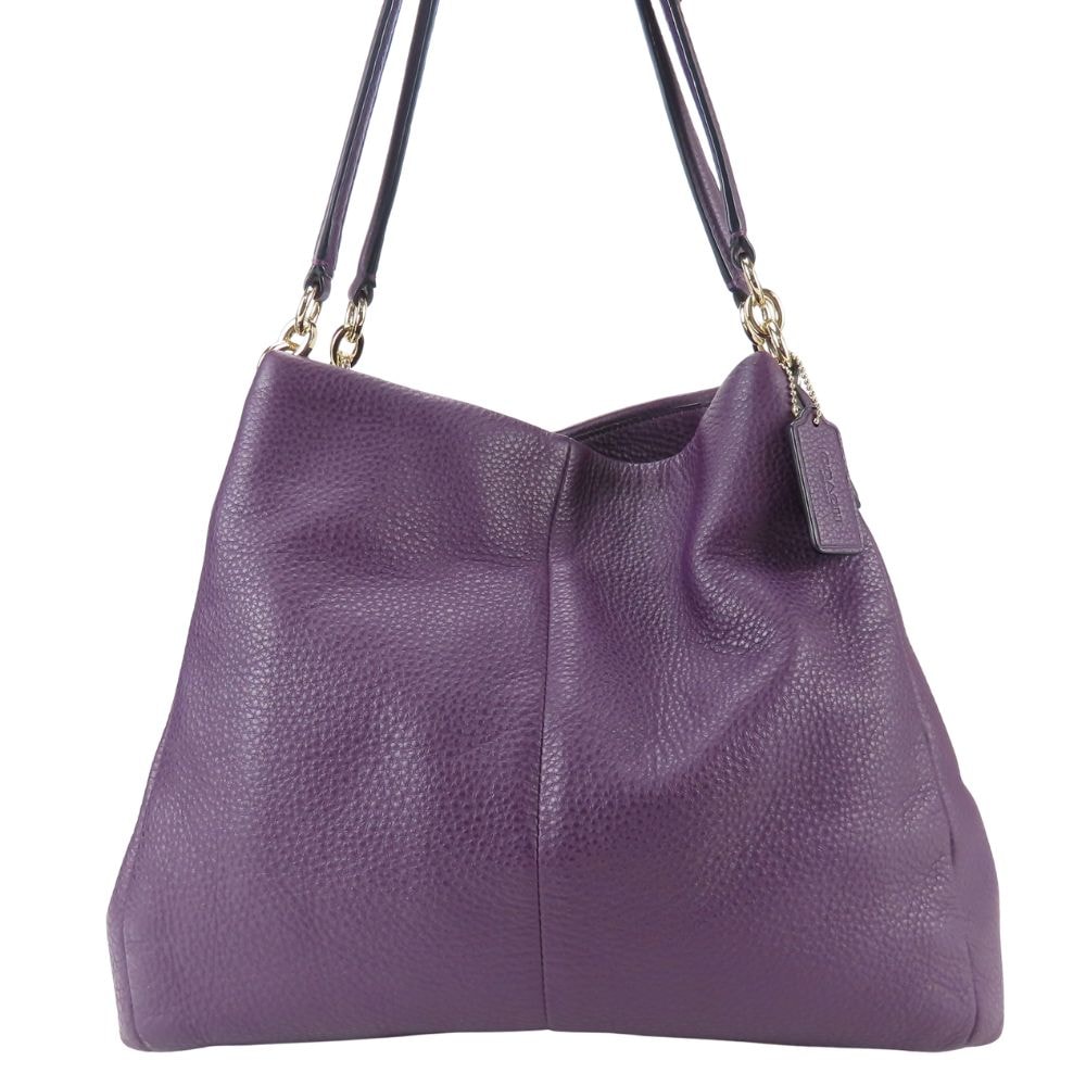 COACH カゴバッグ　美品 C (やや傷や汚れあり)】【中古】 コーチ トートバッグ F35723 レザー