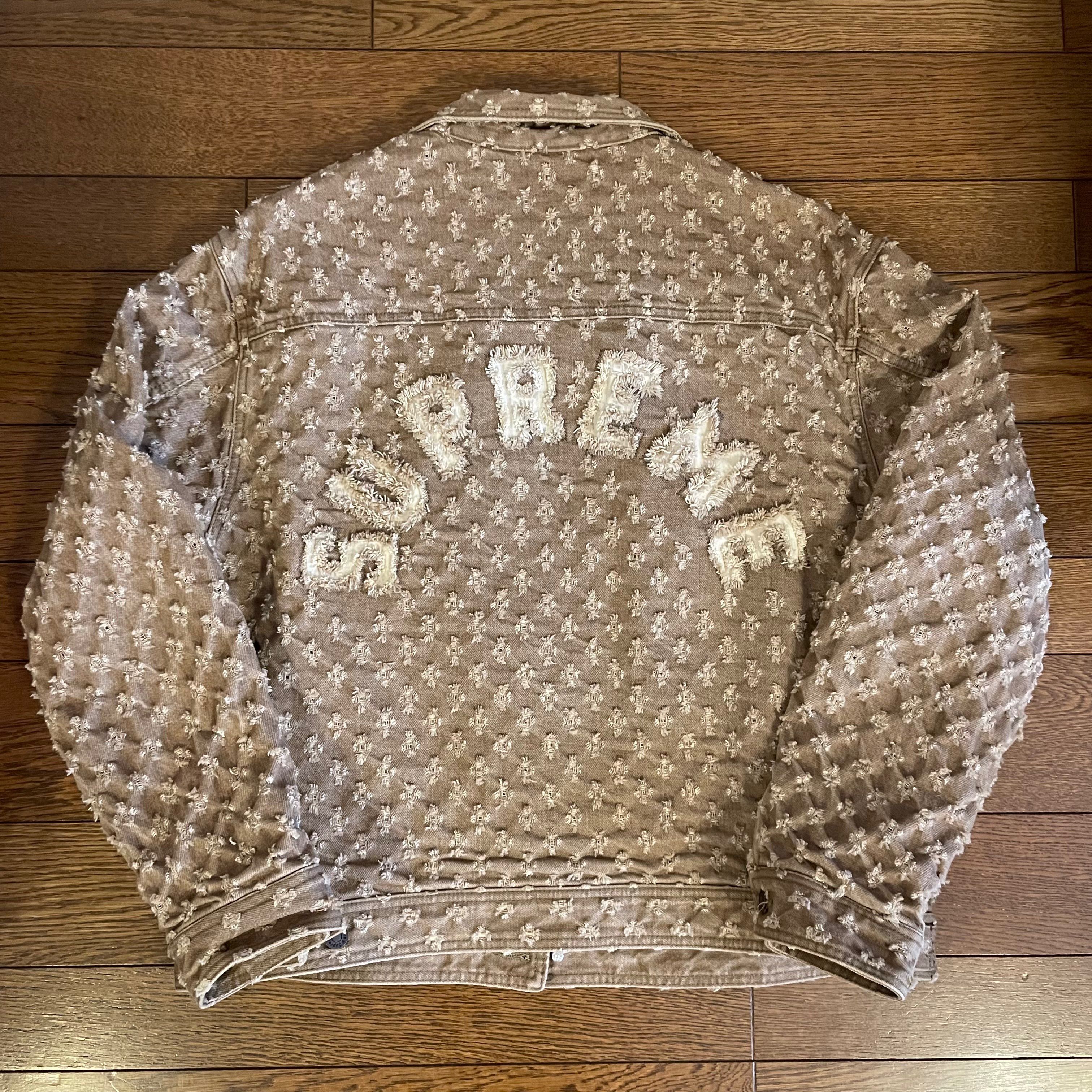 Supreme Hole Punch Denim Trucker Jacket "Brown"