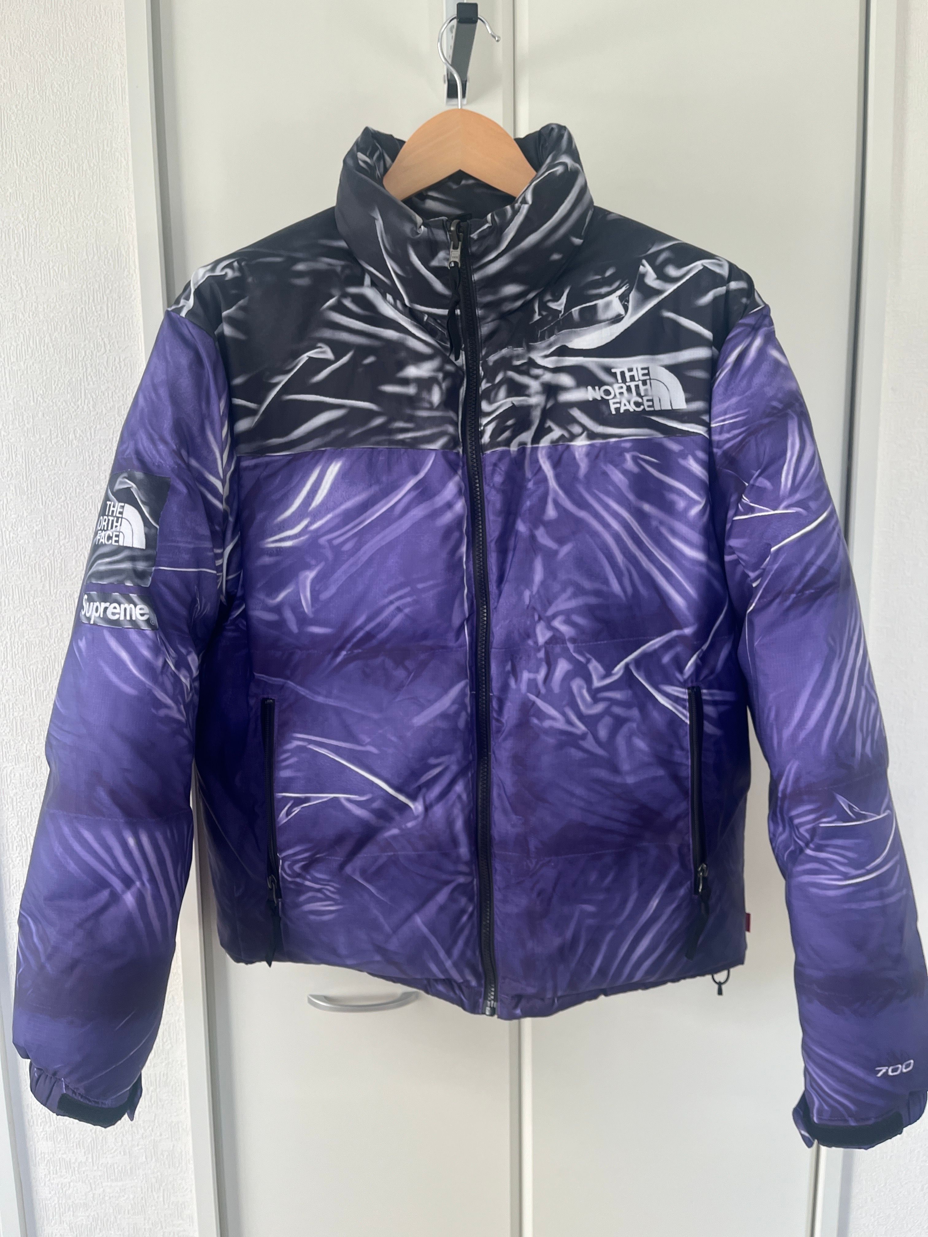 Supreme x The North Face Trompe Loeil Printed Nuptse Jacket "Purple"