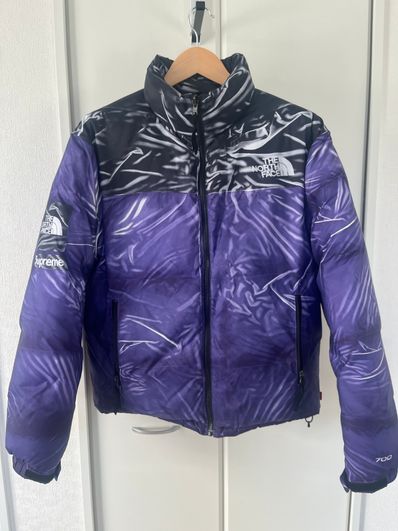 Supreme x The North Face Trompe Loeil Printed Nuptse Jacket "Purple"