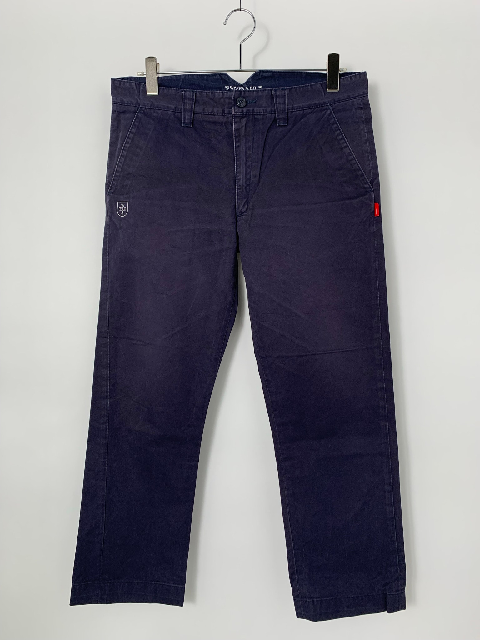 WTAPS KHAKI TIGHT / TROUSERS. COTTON. CHINO Navy