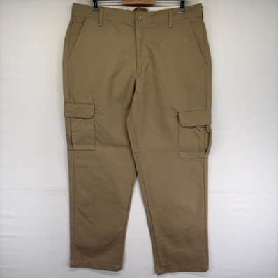 古着 レッドキャップ RED KAP パンツ ワンポイントロゴ カーゴ 大きいサイズ ワークパンツ ジッパーフライ w38 L34 ベージュ系 メンズ