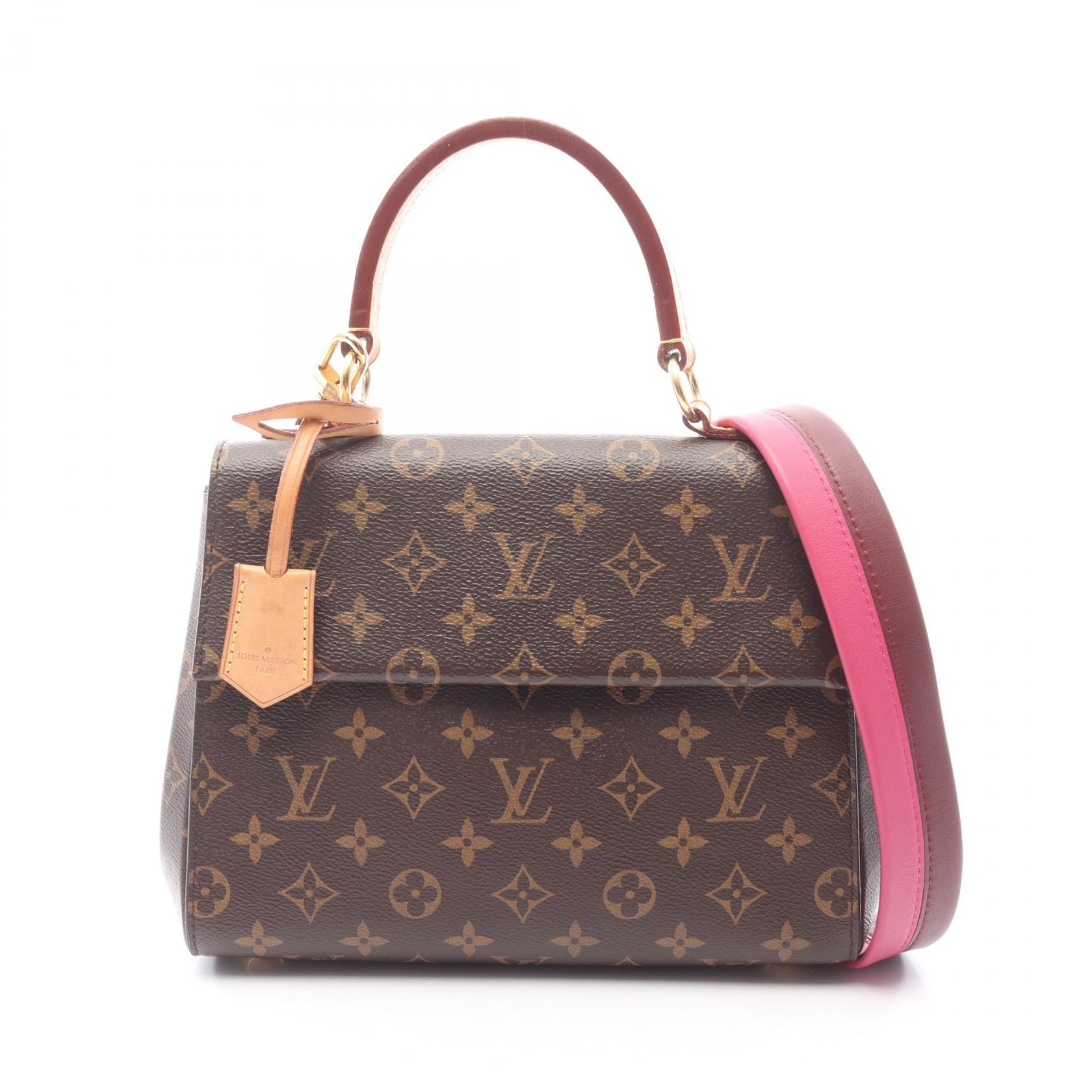 ルイ・ヴィトン LOUIS VUITTON クリュニーBB 2WAY ハンドバッグ バッグ PVCコーティングキャンバス レザー モノグラム ローズ レディース ブラウン系 M42738 【中古】