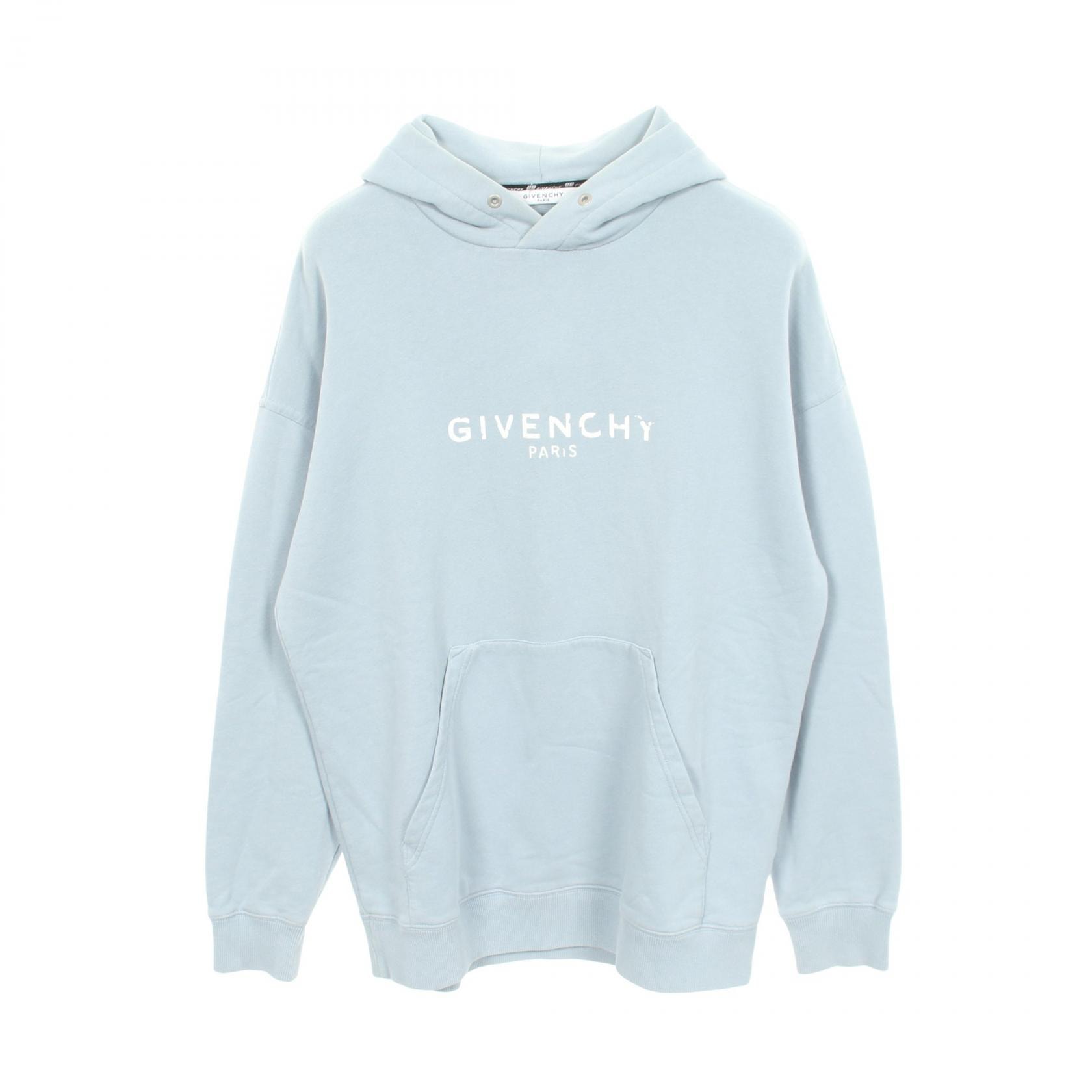 ジバンシィ GIVENCHY ヴィンテージロゴ パーカー 衣料品 トップス コットン メンズ ブルー系 【中古】