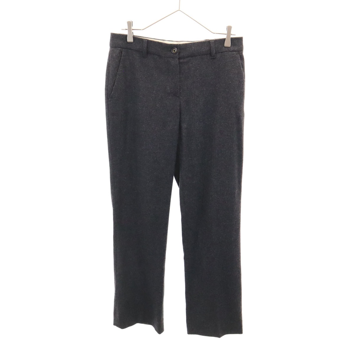 MAXMARA STUDIO マックスマーラステュディオ ウールパンツ 42 チャコールグレー