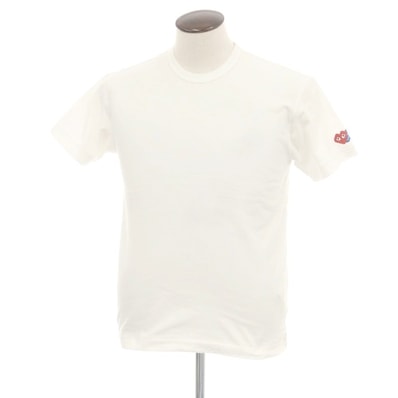 【中古】プレイコムデギャルソン PLAY COMME des GARCONS × INVADER コットン クルーネック 半袖Tシャツ ホワイト【サイズL】【ユニセックス】