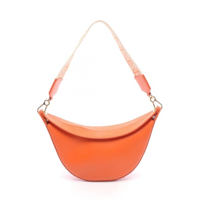 ロエベ LOEWE ルナ SMALL ショルダーバッグ バッグ レザー レディース オレンジ系 【中古】