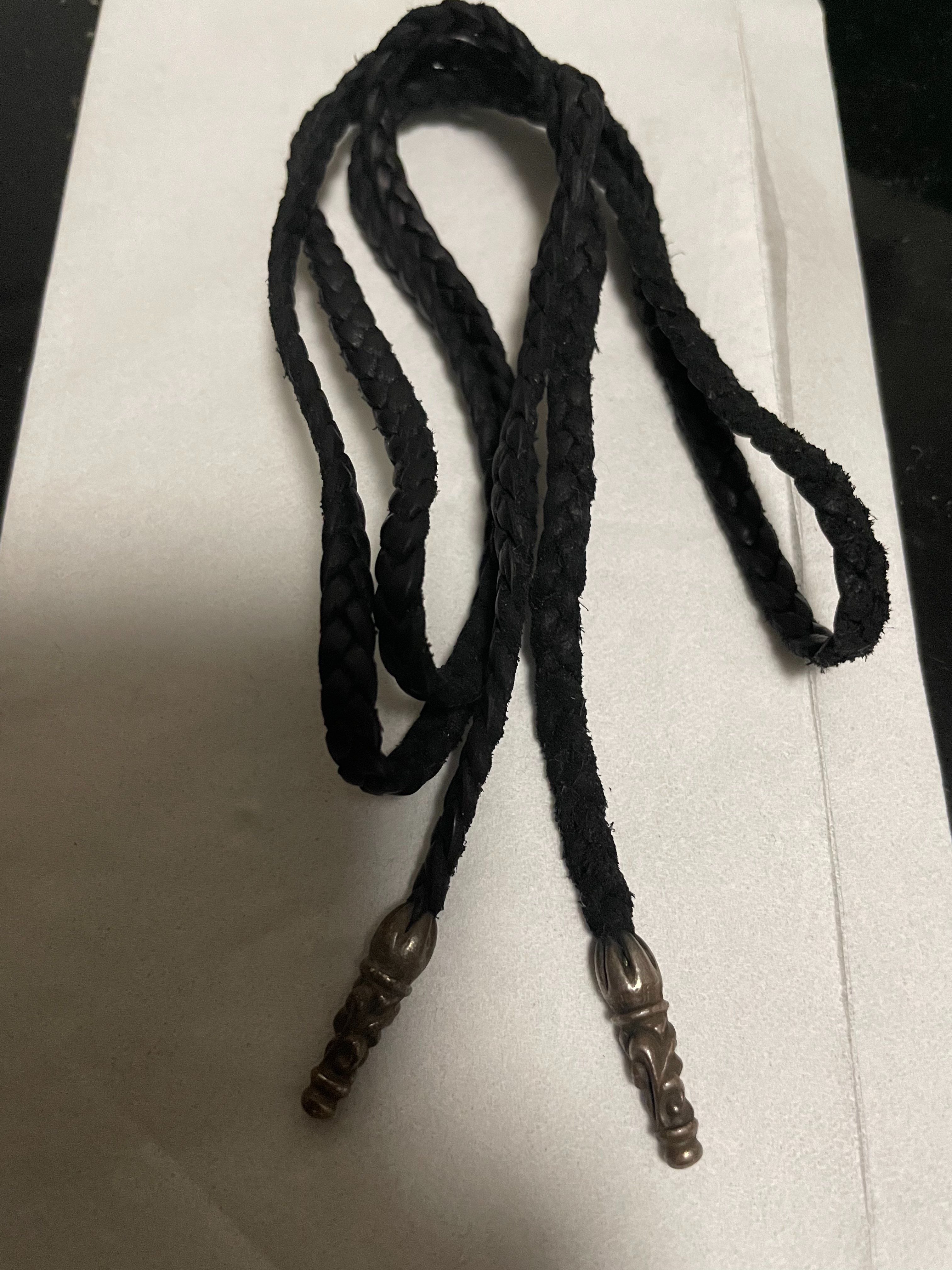 Chrome Hearts Tiny Scroll Leather Blade Chip "Silver"