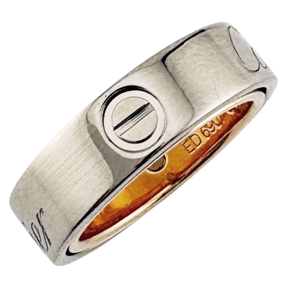 カルティエ シークレットラブ リング 指輪 9号 18金 K18ホワイトゴールド レディース CARTIER  中古