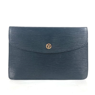 ルイヴィトン LOUIS VUITTON モンテーニュ23 M52662 エピ カバン ポーチ セカンドバッグ クラッチバッグ エピレザー クリールブラック ブラック