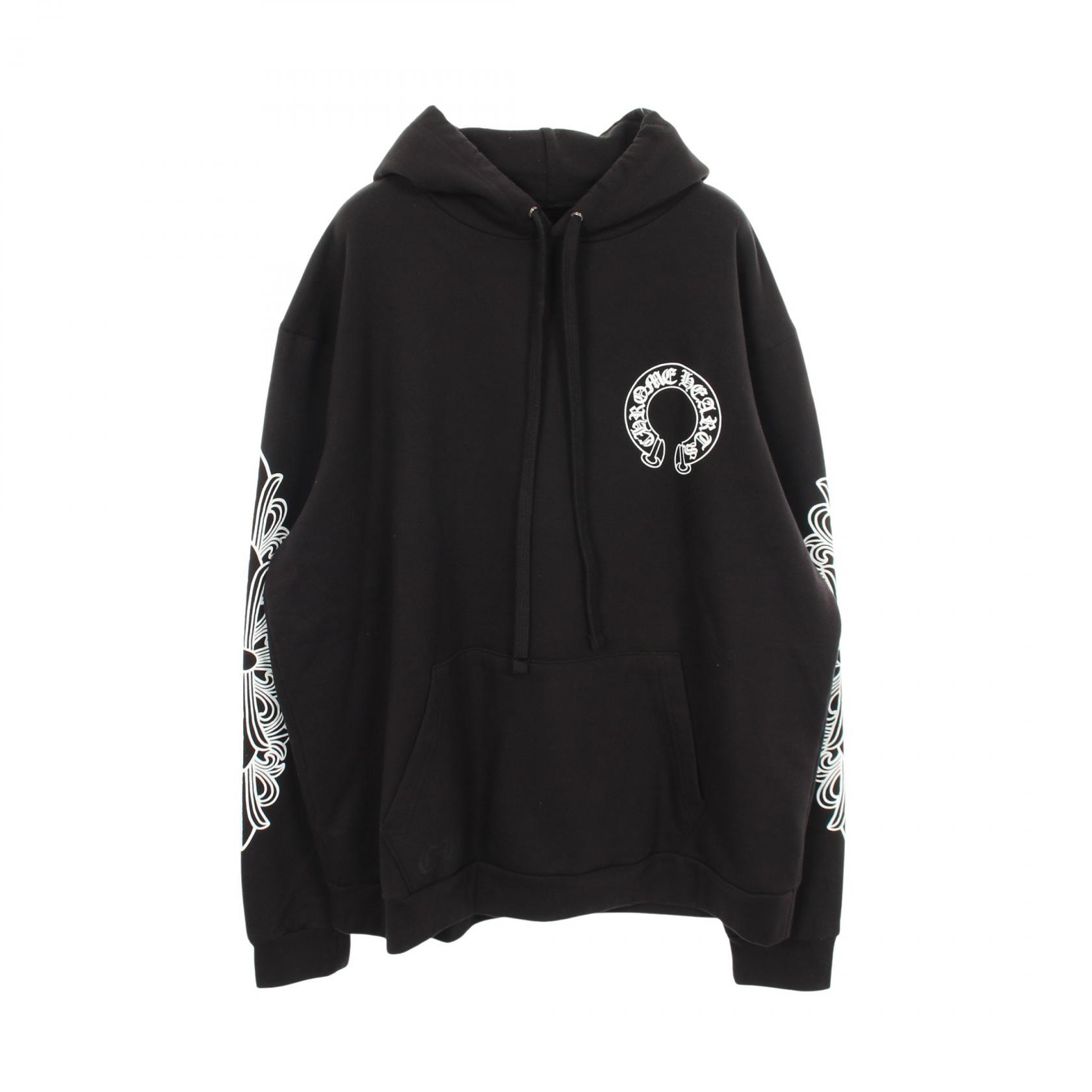 Chrome Hearts Horseshoe Floral Pullover Hoodie "Black"
