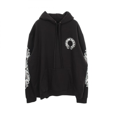 Chrome Hearts Horseshoe Floral Pullover Hoodie "Black"