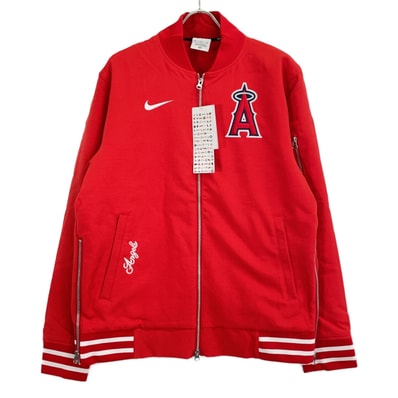 ナイキ 【新品同様/23年製】015D-03AT ロサンゼルスエンゼルス フリースライニング ボンバー M