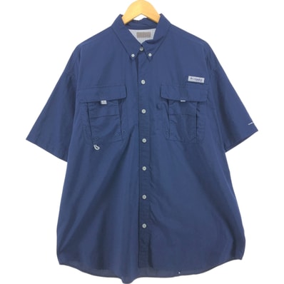古着 コロンビア Columbia PFG OMNI-SHADE ボタンダウン 半袖 フィッシングシャツ メンズXL相当/eaa555716