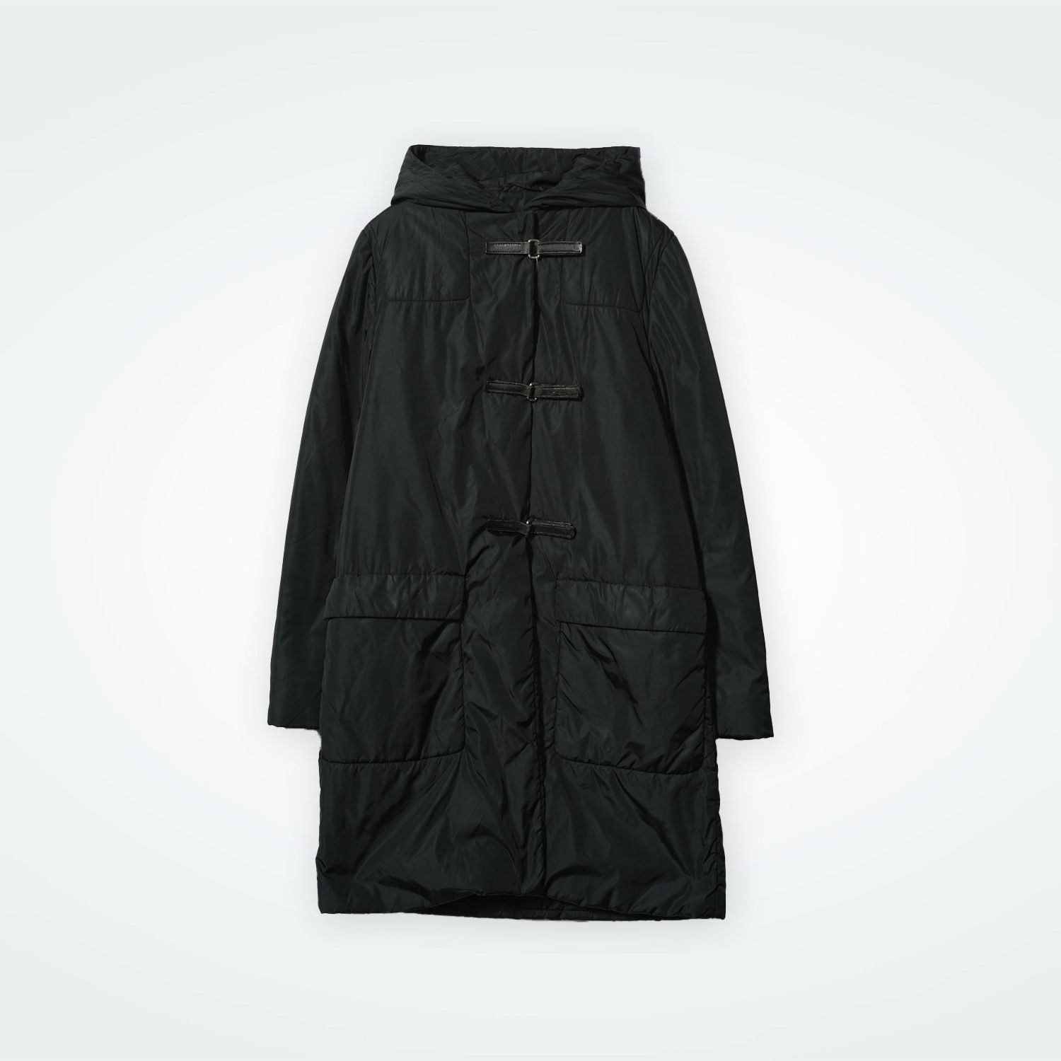 PRADA 99AW nylon hooded duffle coat