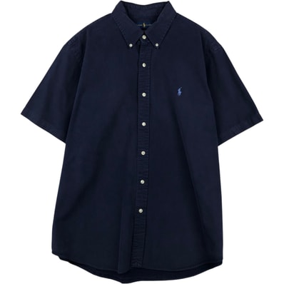 古着 ラルフローレン Ralph Lauren CLASSIC FIT 半袖 ボタンダウンシャツ メンズXL相当/eaa641635