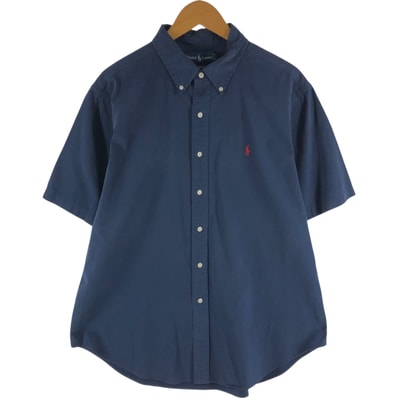 古着 ラルフローレン Ralph Lauren CLASSIC FIT 半袖 ボタンダウンシャツ メンズXL相当/eaa534575
