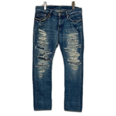 ヒステリックグラマー 0133AP08 ダメージ加工 スリム デニムパンツ M