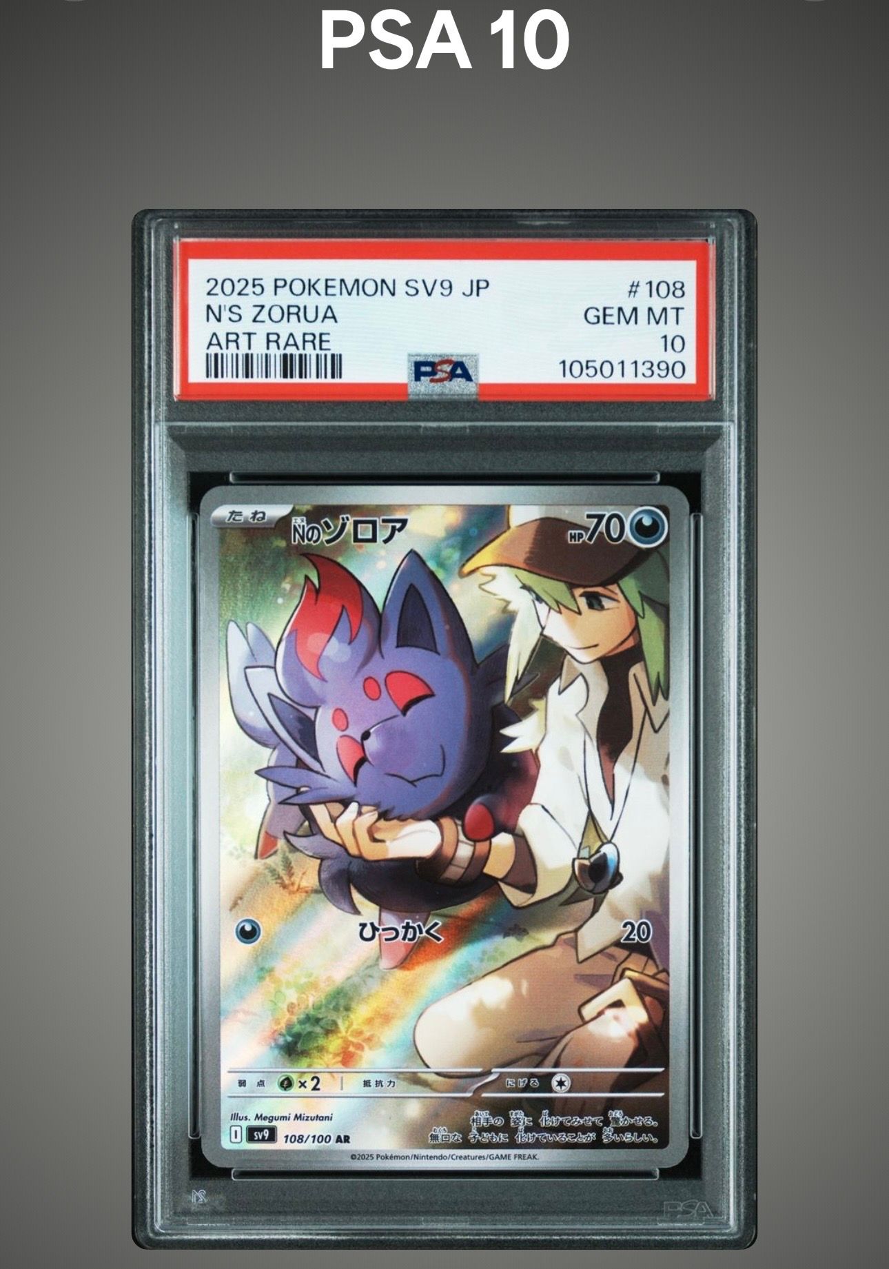 PSA10】連番 Nのゾロア AR Nのゾロアークex SAR