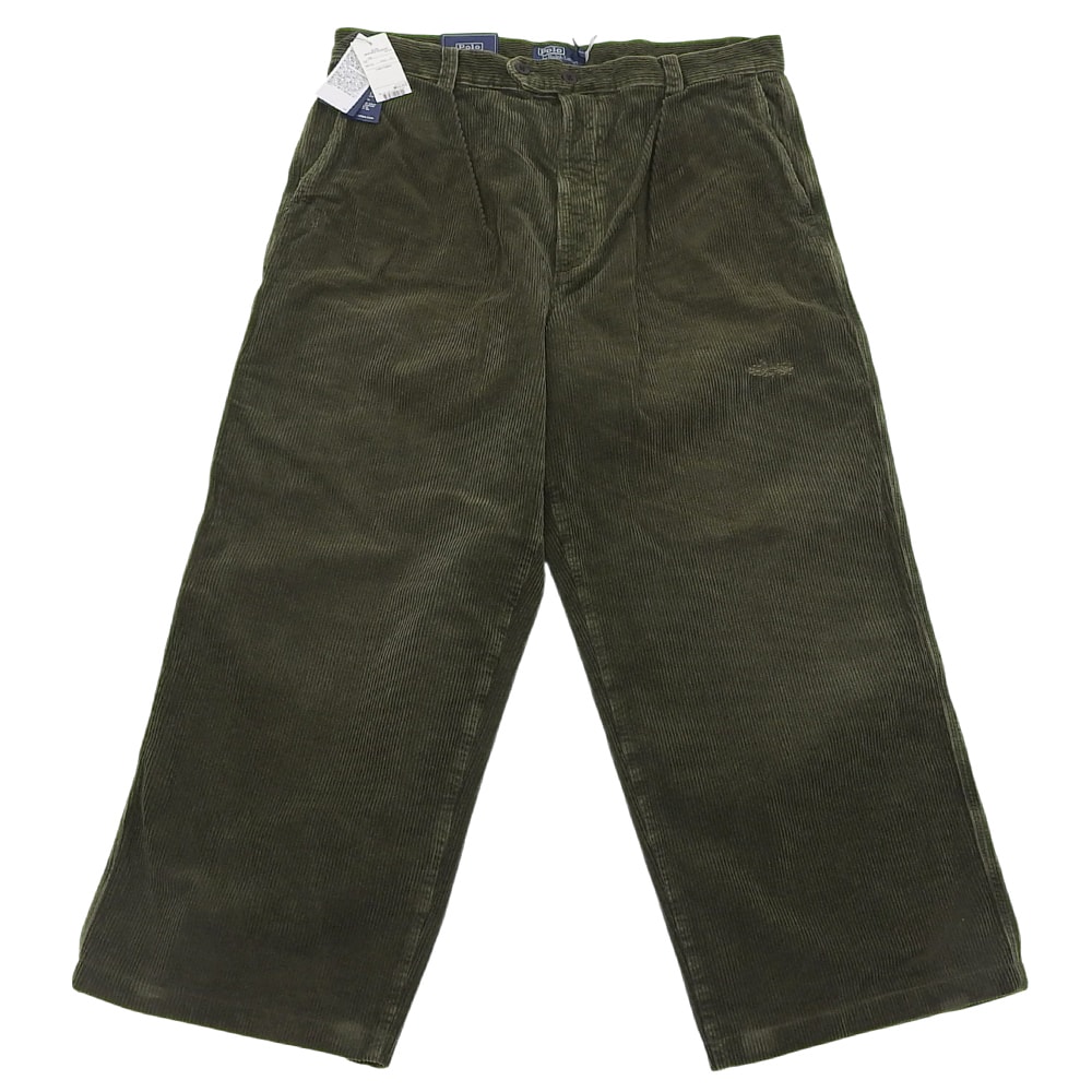 ポロ ラルフローレン 新品同様 コットン Relaxed Fit Corduroy Pant ボトムス メンズ モスグリーン 38/32 38/32
