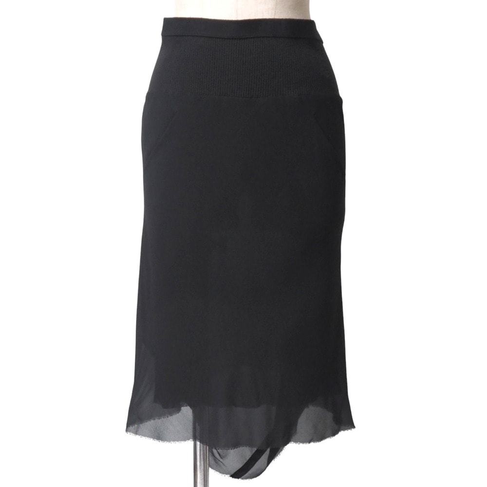Rick Owens リックオウエンス スカート サイズ40 タイト ひざ丈 ブラック ブランド古着【中古】20251028/RA6424
