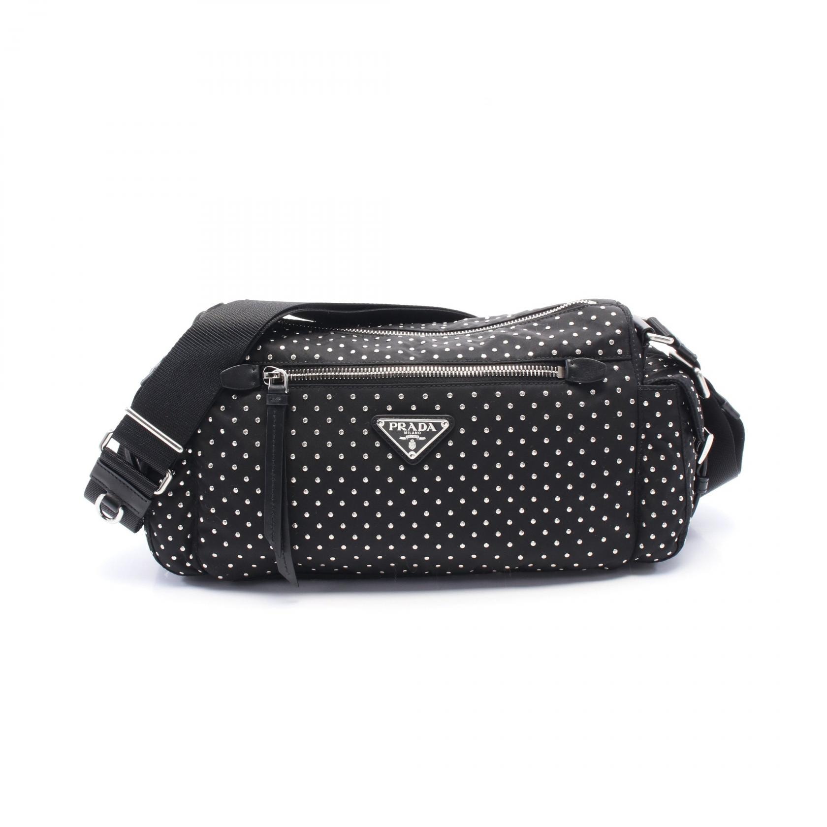 プラダ PRADA Re-Nylon ショルダーバッグ バッグ ナイロン レザー レディース ブラック系 1BC2362HGVF0002 【中古】