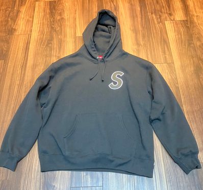 Supreme S Logo Hooded Sweatshirt "Black"