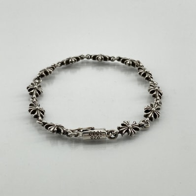 CHROME HEARTS(クロムハーツ) 11LINK TNY E CH PLS タイニーECHプラス SV925/AU585 コンビネーション ブレスレット 9.89g シルバー