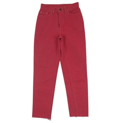 Levi's リーバイス デニムパンツ 17512-0878 ボタン裏573刻印 スモールe カットオフ デニム パンツ ジーンズ アメリカ製 ピンク系 5【中古】