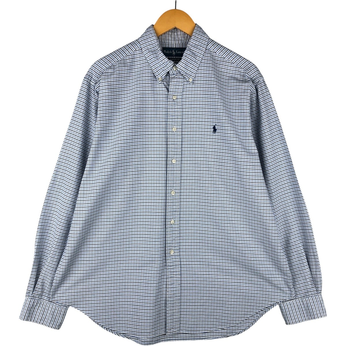 古着 ラルフローレン Ralph Lauren CLASSIC FIT クラシックフィット 長袖 ボタンダウンチェックシャツ メンズXL相当/eaa593744