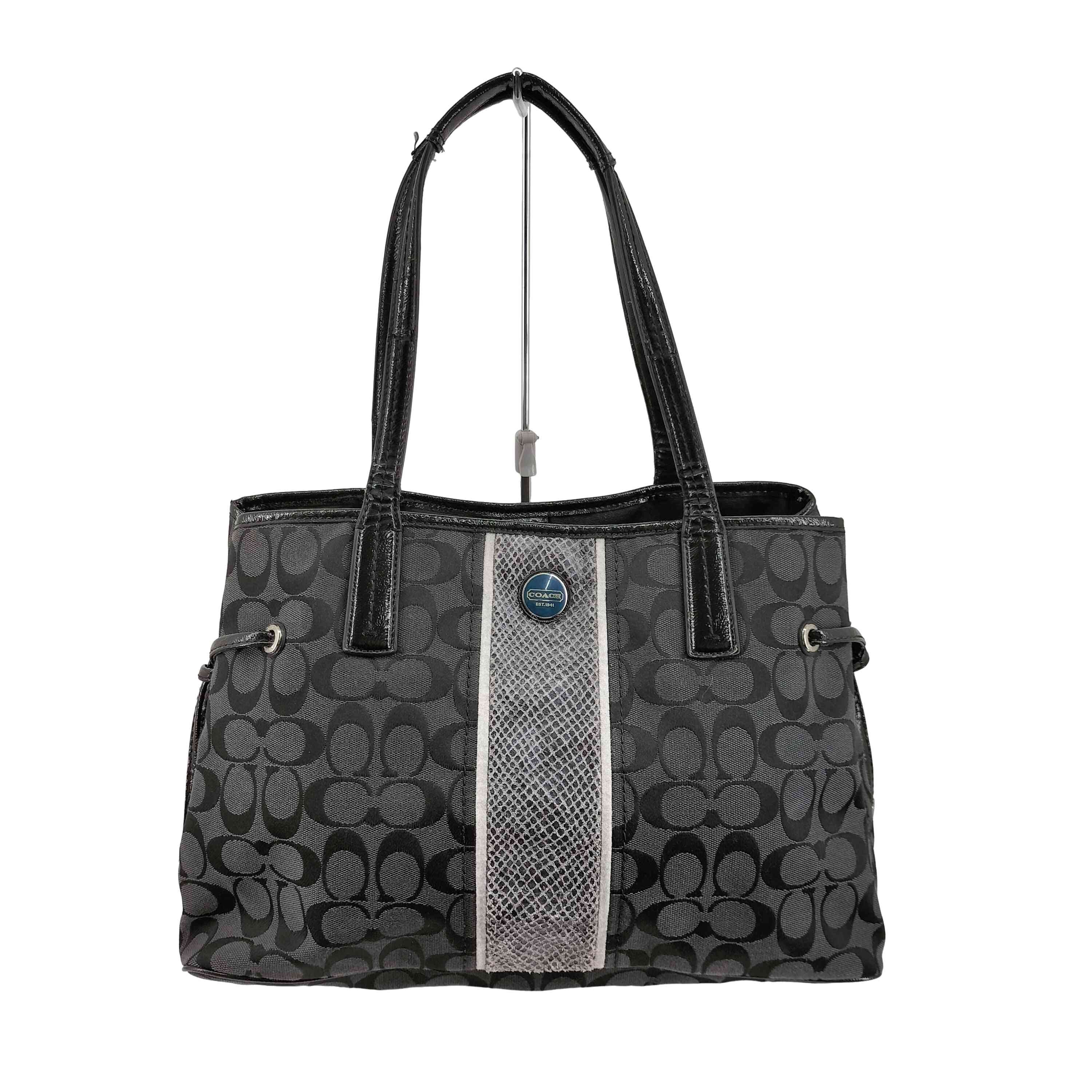 シグネチャー パイソン柄 トートバッグ signature Python tote bag【1143705685123】