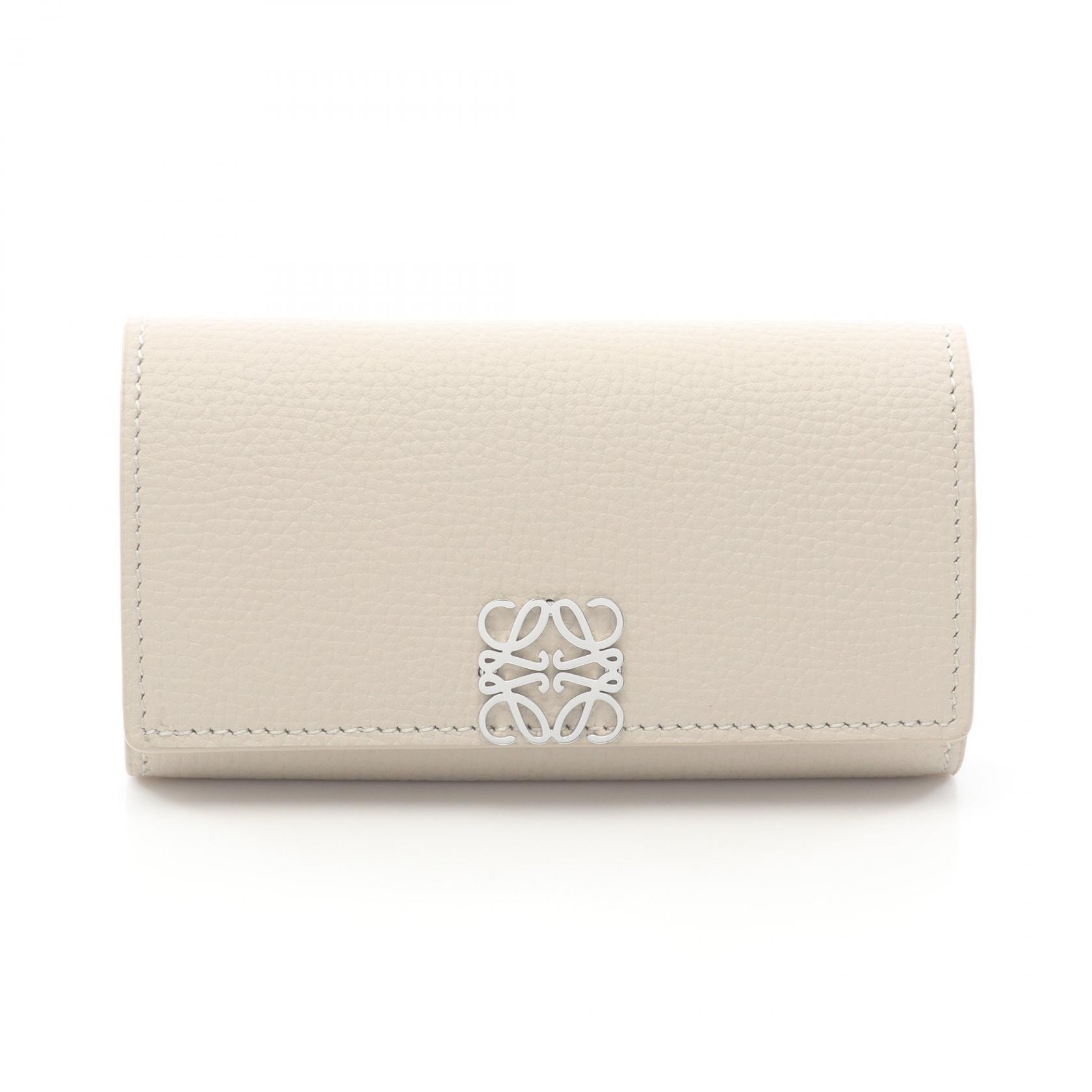 ロエベ LOEWE アナグラム キーケース アクセサリー レザー レディース ベージュ系 C821K92X011769 【新品】