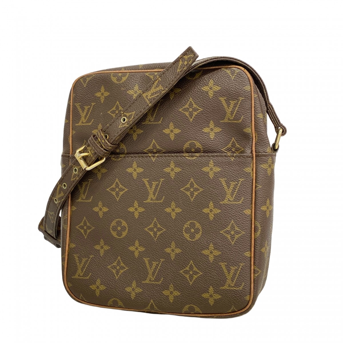【6dc3898】ルイヴィトン ショルダーバッグ モノグラム プチマルソー M40264 ブラウン【中古】レディース