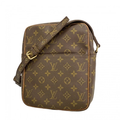 【6dc3898】ルイヴィトン ショルダーバッグ モノグラム プチマルソー M40264 ブラウン【中古】レディース