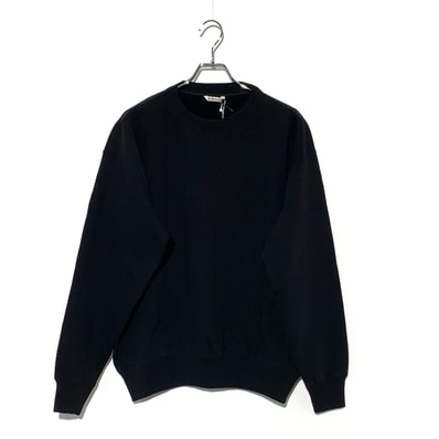 AURALEE Smooth Soft BD Sweat P/O "Black"