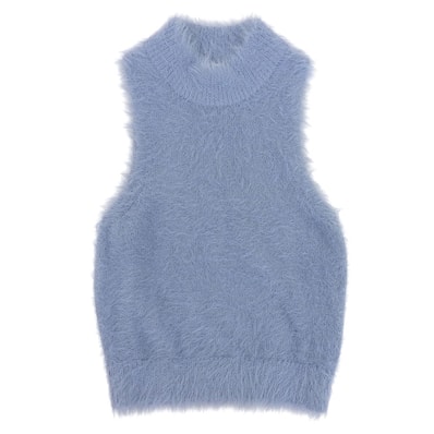 クラネ 美品 SHAGGY AMERICAN SLEEVE KNIT TOPS トップス レディース ブルー 2 16106-2072 24SS 2