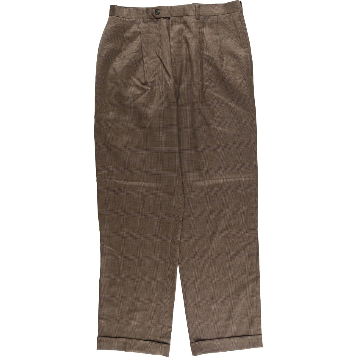 古着 ラルフローレン Ralph Lauren POLO RALPH LAUREN ツータック グレンチェック ウールパンツ スラックス メンズw33相当/eaa569289