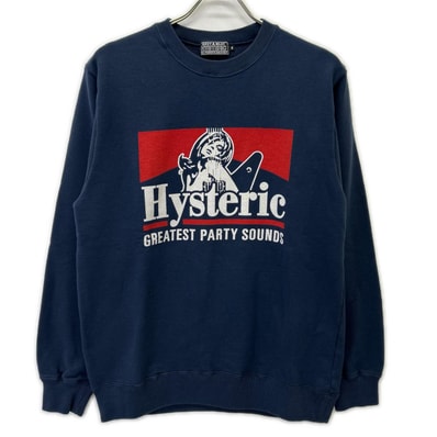 ヒステリックグラマー 02261CS05 ネイビー GREATEST PARTY SOUNDS スウェット S