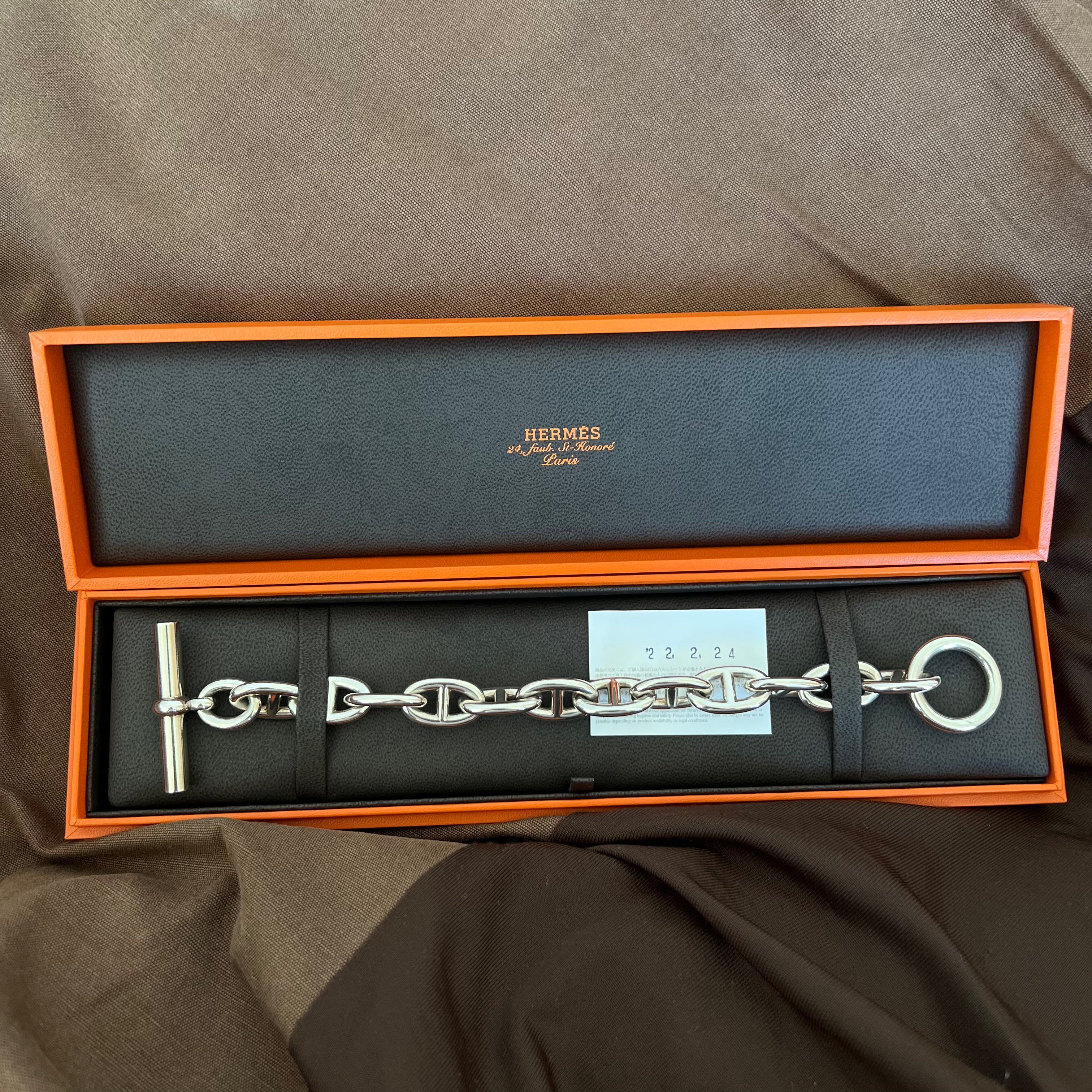 Hermes Chaine D'ancre TGM Bracelet "Silver"