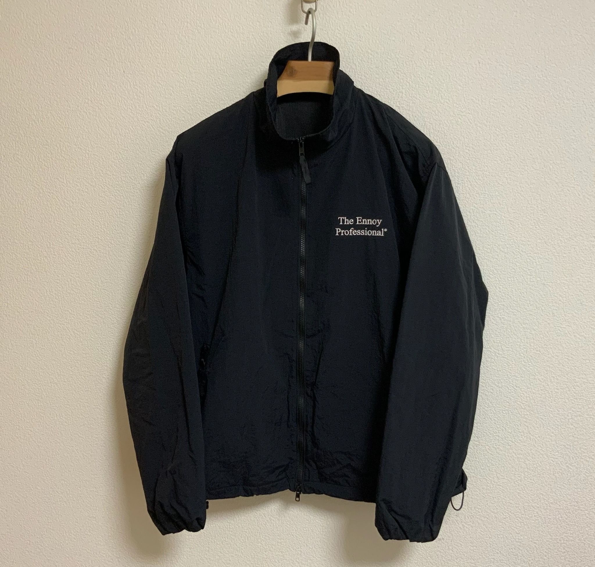 エンノイ 23AW スタイリスト私物 ナイロン トラックスーツ セットアップ "ブラック/ホワイト"