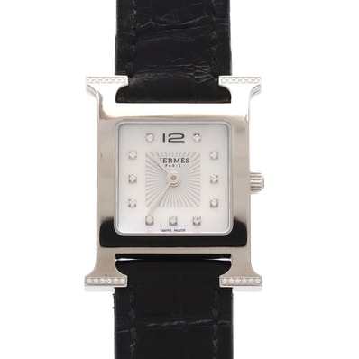 【ノーメンテナンス還元価格】エルメス Hウォッチ/ラグD・11P HH1.238 SS クォーツ