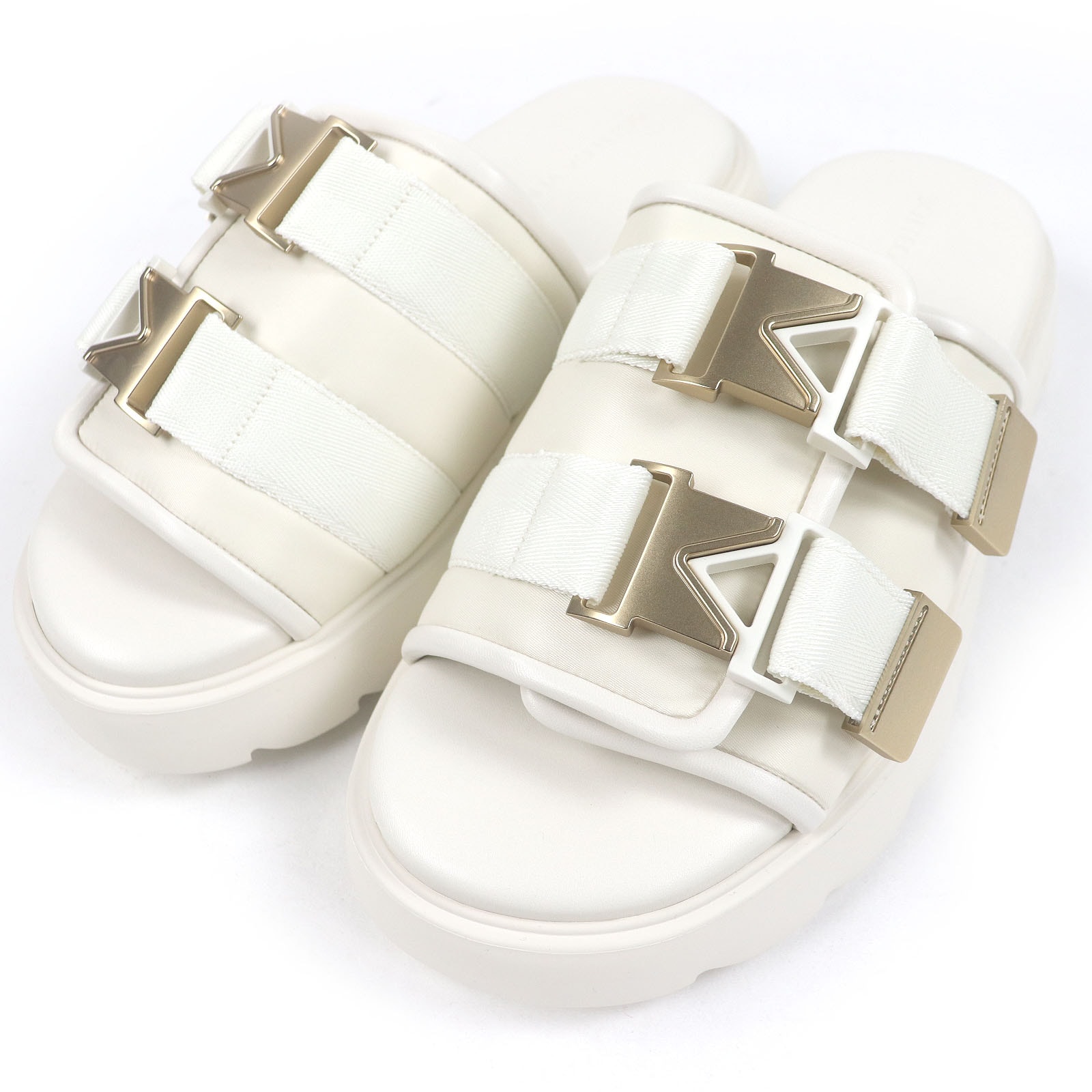 未使用品 ボッテガヴェネタ サンダル FLASH フラッシュ アイボリー メンズ 41 690097