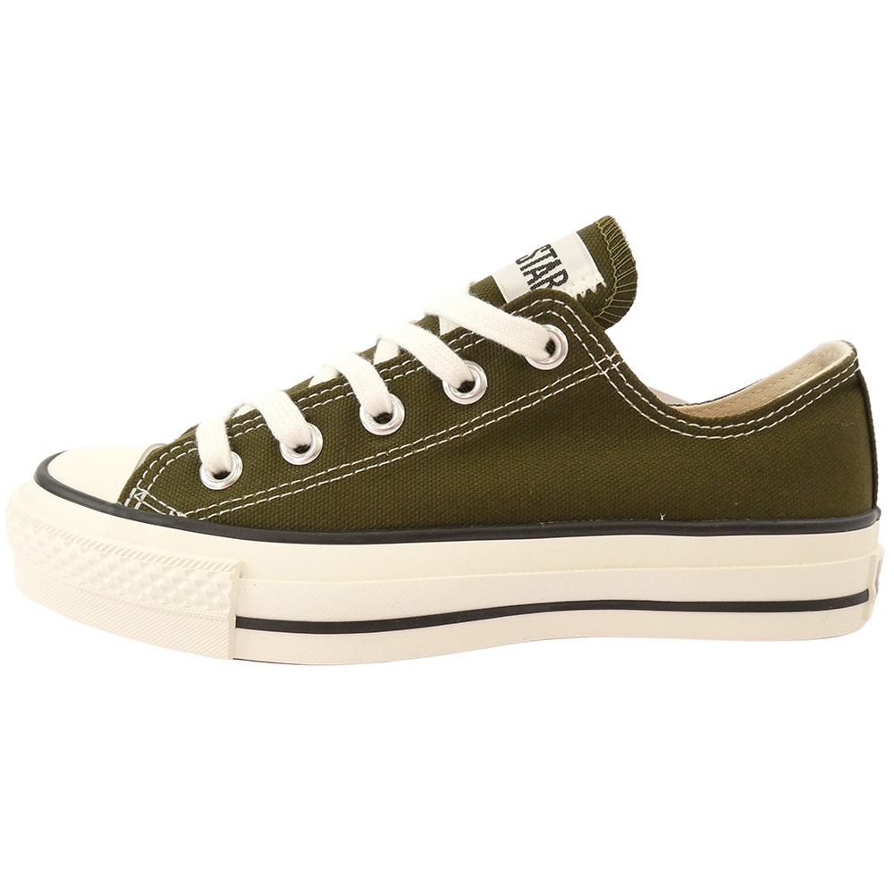CONVERSE コンバース スニーカー 日本製 CANVAS ALL STAR J OX オールスター キャンバス ローカット スニーカー カーキ カーキ系 22.5cm【極上美品】【中古】