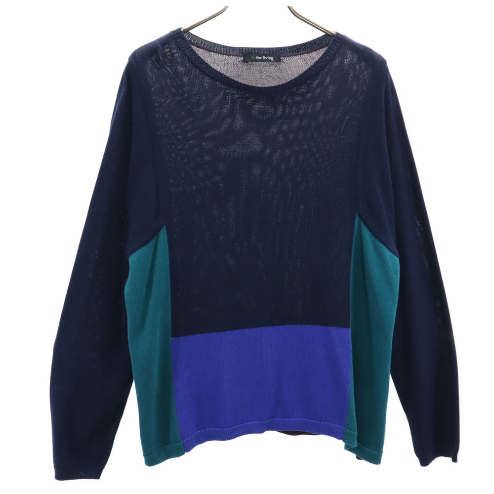 Y's for living ワイズフォーリビング 長袖 セーター ネイビー ニット