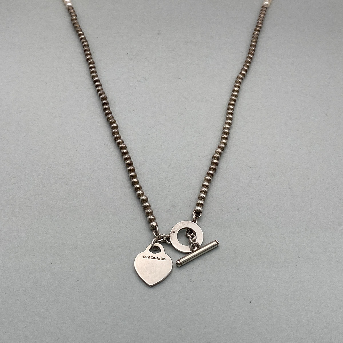【値下げ】TIFFANY&Co. ティファニー リターン トゥ ラップ ビーズ ネックレス パール ネックレス シルバー925 パール シルバー レディース【中古】