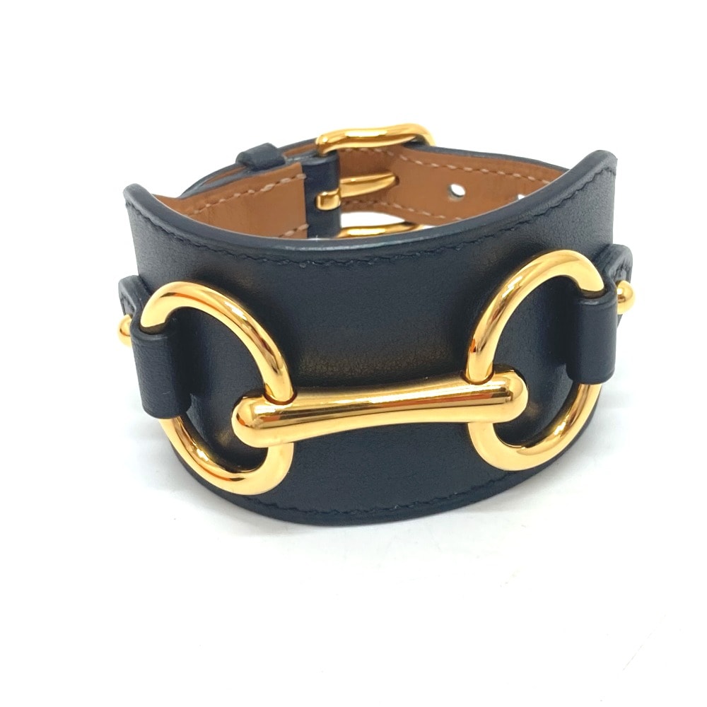 エルメス HERMES ホースビット アクセサリー バングル ブレスレット ヴォースイフト Y刻 ブラック 新品同様