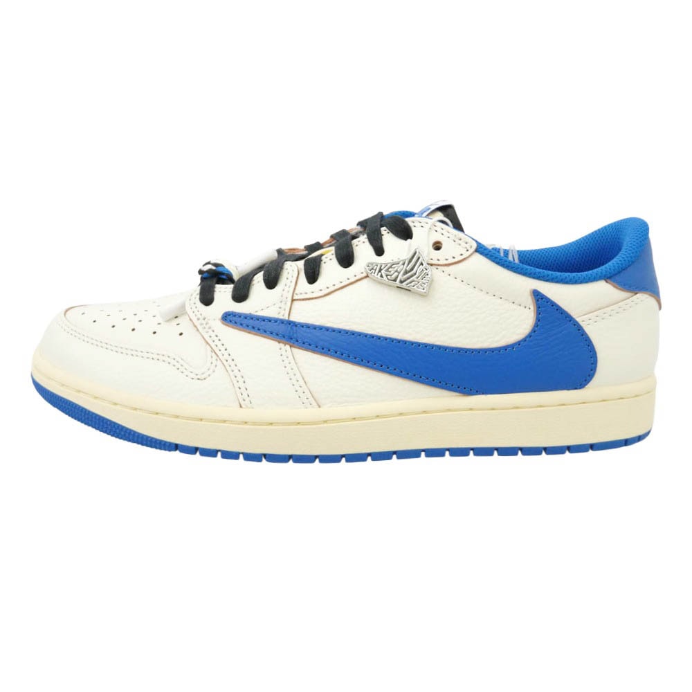 NIKE FRAGMENT DESIGN  25AW DM7866-104 × Travis Scott Air Jordan 1 Low OG Sail Military Blue AJ1 【フェイクバスターズ鑑定済】【新古品】