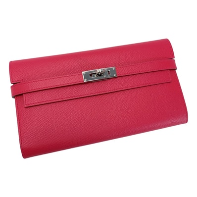 ☆☆HERMES エルメス ケリー ヴォーエプソン A刻印 ローズティリアン 長財布 レディース シルバー金具