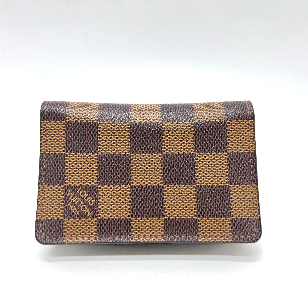 ルイヴィトン LOUIS VUITTON オーガナイザー ドゥ ポッシュ M60502 名刺入れ ICケース カードケース ダミエキャンバス エベヌ ブラウン